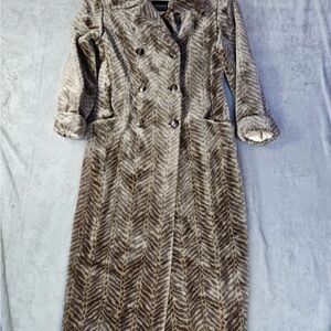 Vintage Monterey Fashions EUC Beautiful Full Length Faux Fur Animal Print Size S
